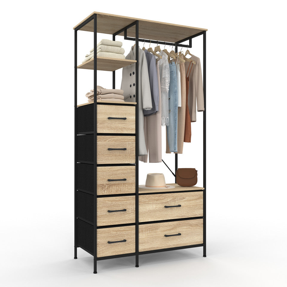Dressing Iris penderie et 7 tiroirs