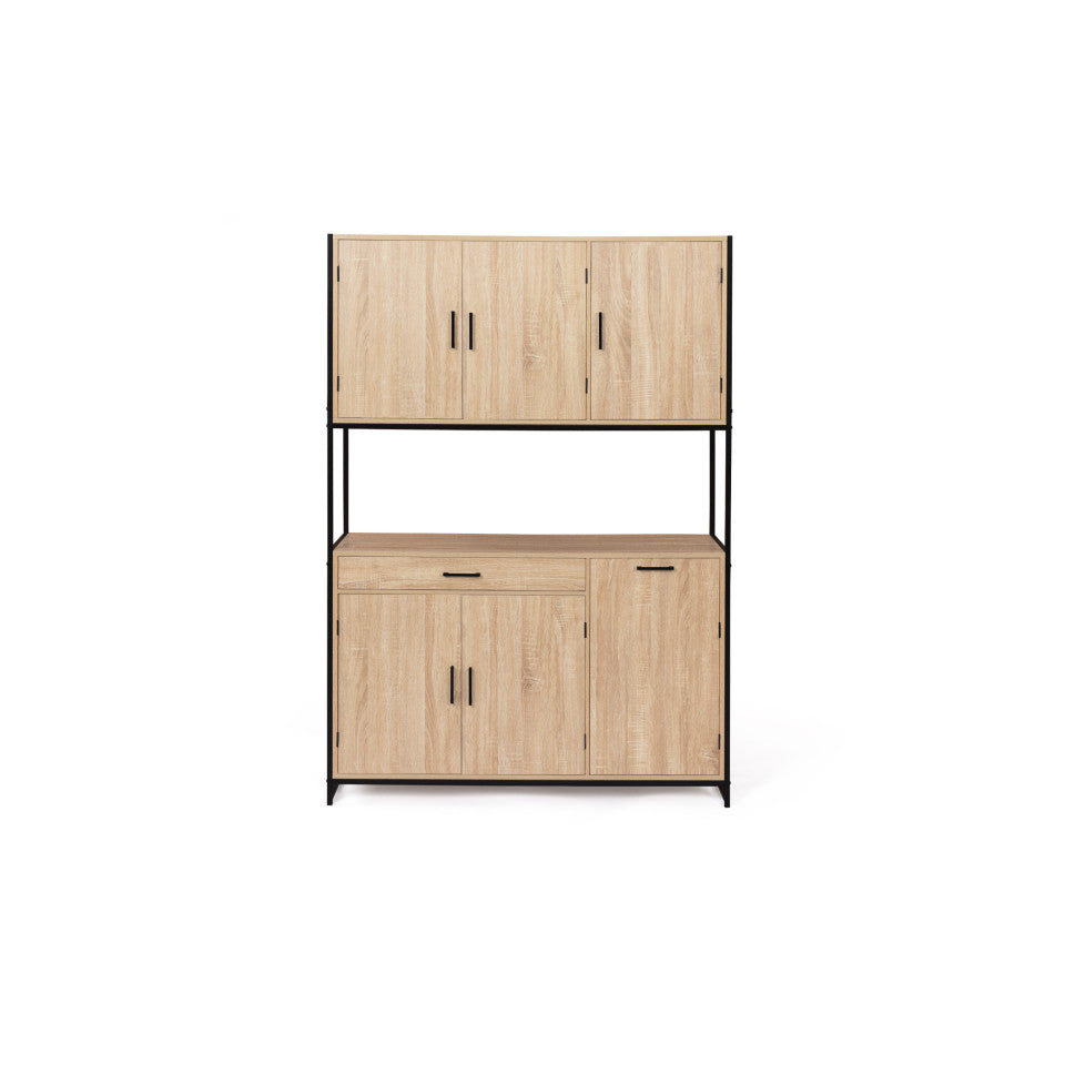 Vaisselier industriel Memphis 2 niveaux 120x176cm