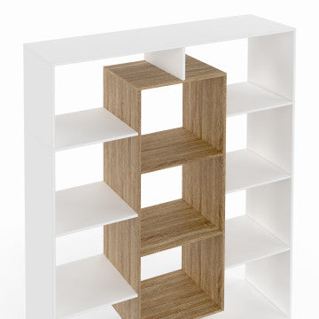 Etagère bibliothèque Paulette bois et blanc