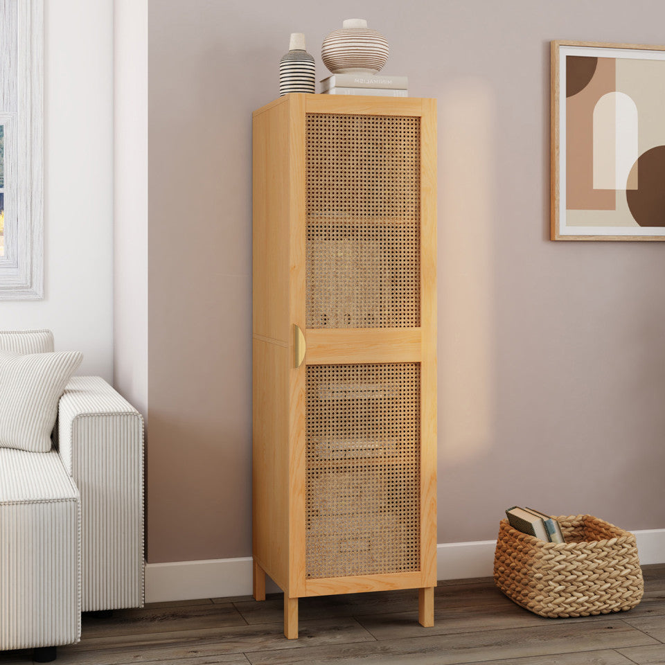 Armoire Eve 1 porte cannage H120cm