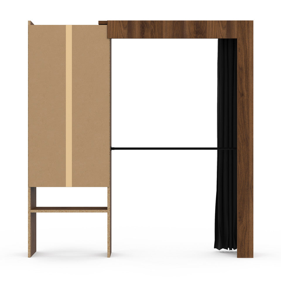 Dressing Aline extensible 120-170cm effet noyer