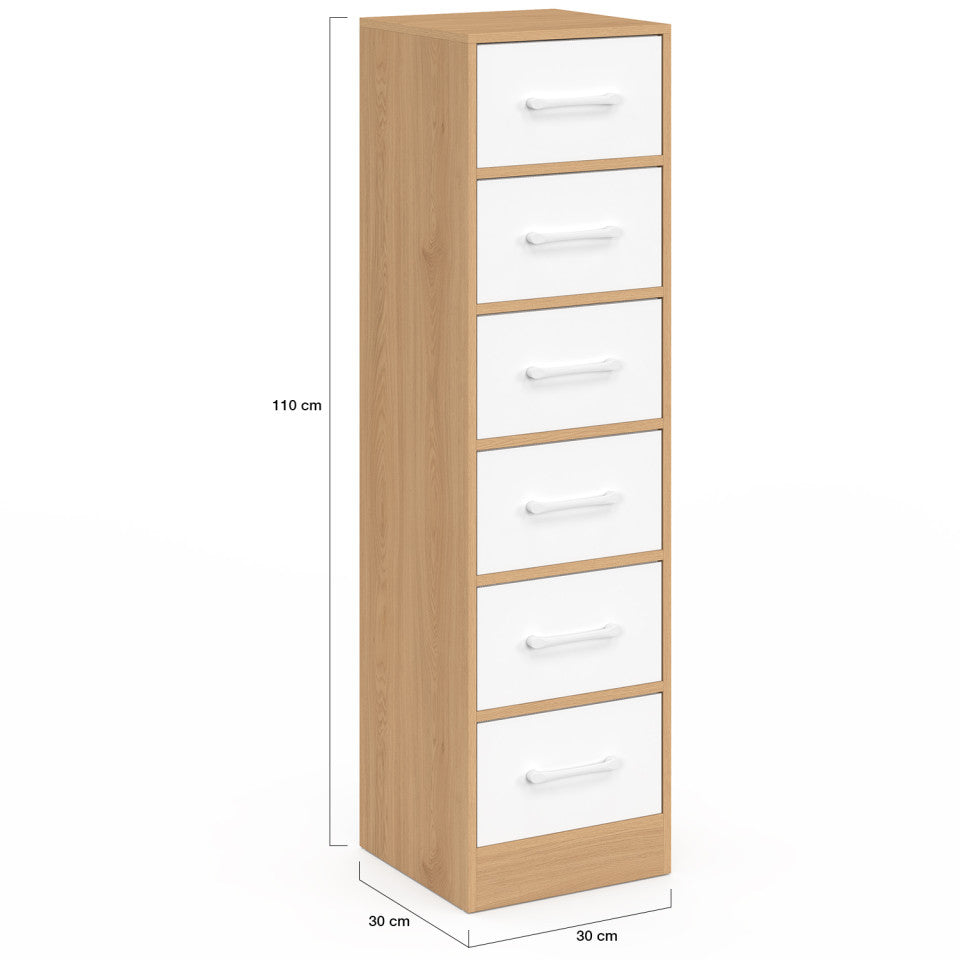 Meuble d'appoint Uma 6 tiroirs