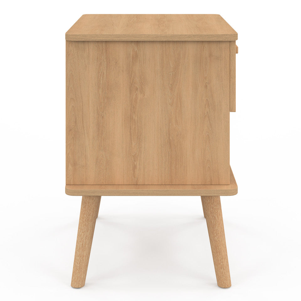 Tables de chevet Albane avec 1 tiroir et 1 niche - lot de 2