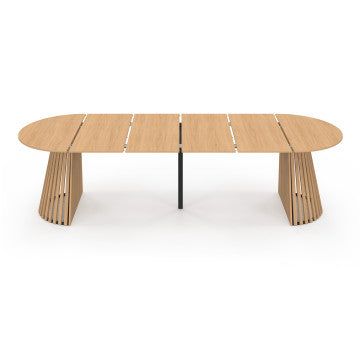 Table à manger ronde extensible Camélia Ø110-300cm
