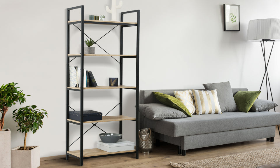 Etagère industrielle Memphis 5 niveaux 170cm