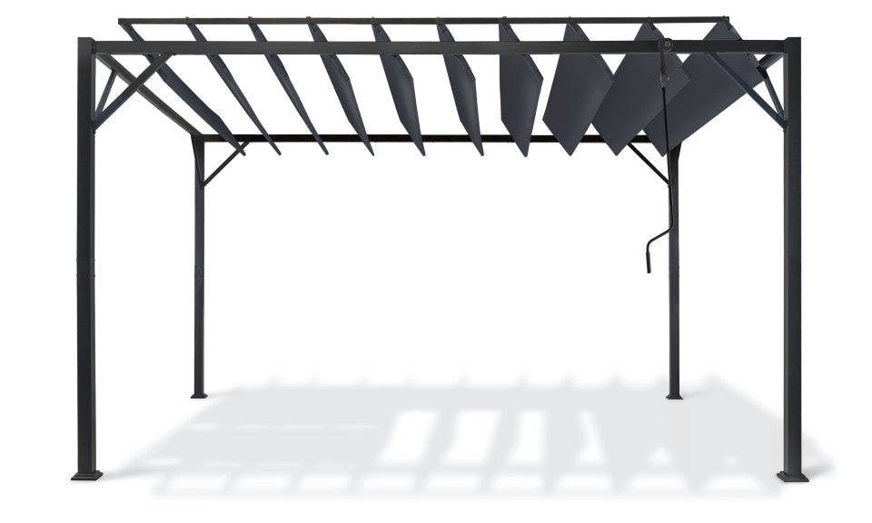 Pergola Venice 3x4m lames orientables avec 4 stores intégrés