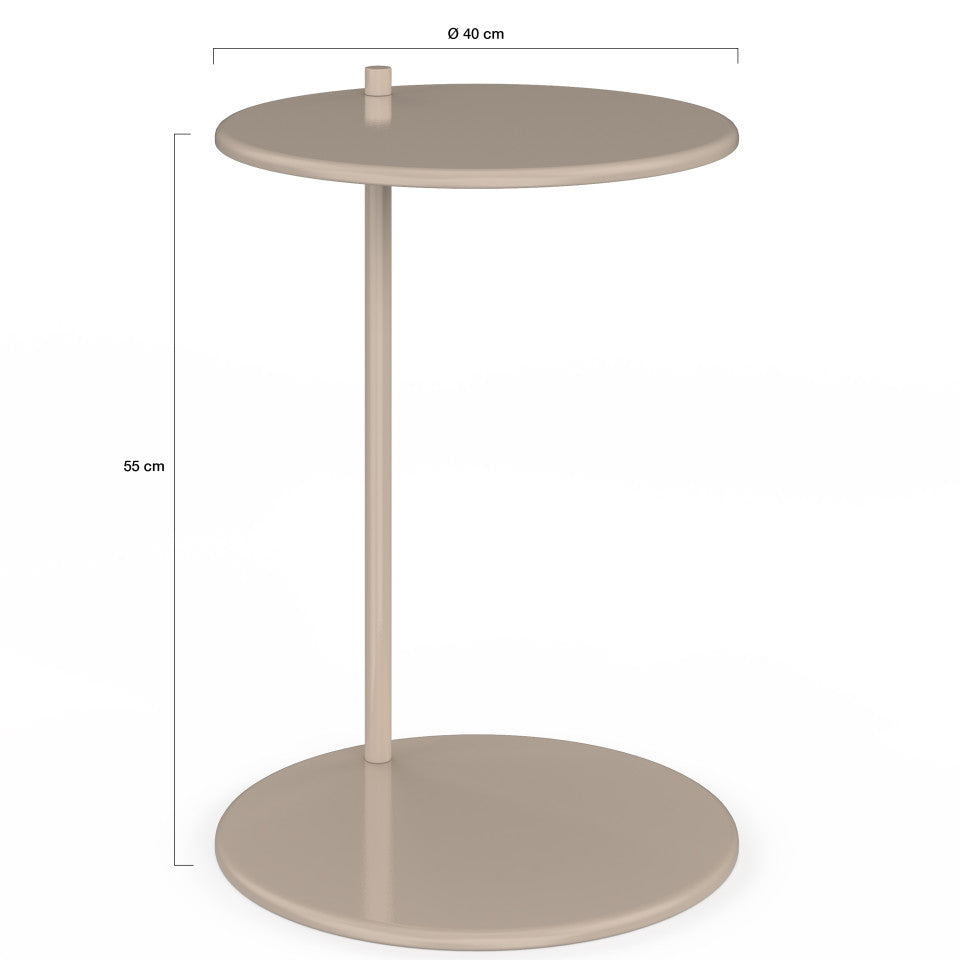 Tables d'appoint Léante métal taupe - lot de 2
