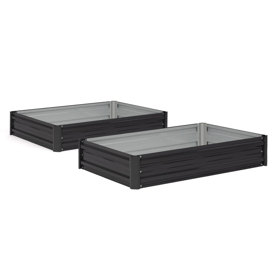 Carrés de potager en métal 115x80x20cm - lot de 2