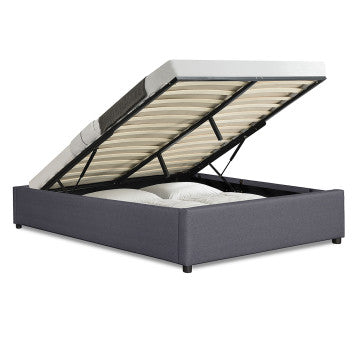 Lit coffre Otto 160x200cm tissu gris