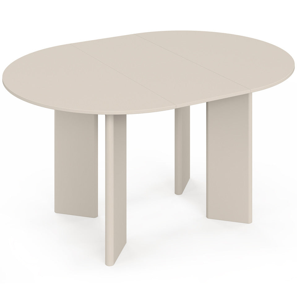 Table à manger ronde extensible Cassia Ø110-150cm beige