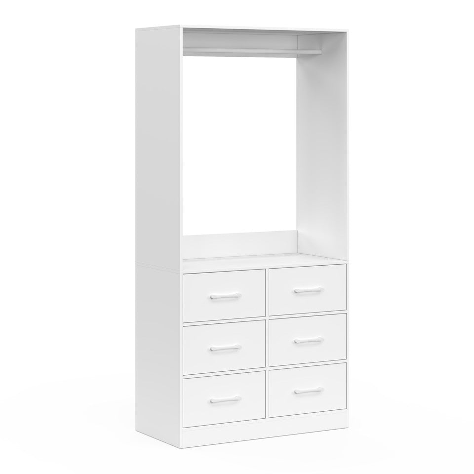 Dressing Uma blanc 6 tiroirs