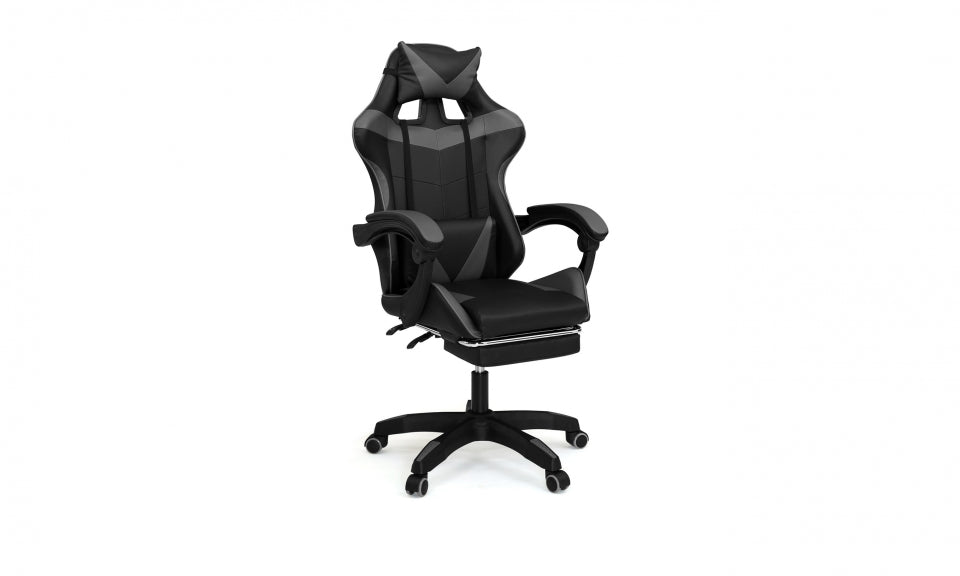 Fauteuil de bureau spécial gaming noir et gris