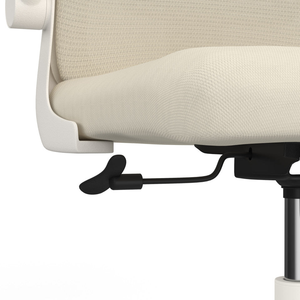 Fauteuil de bureau à roulettes James beige