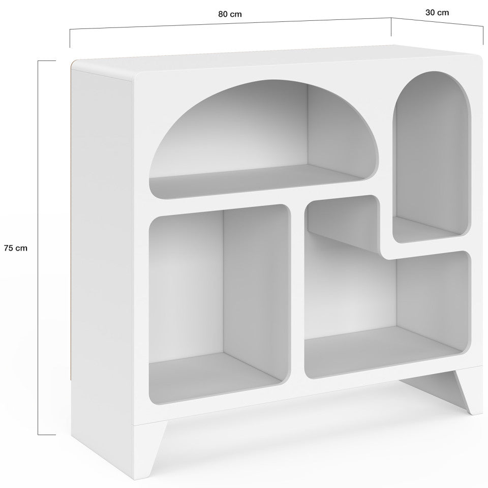 Buffet Alanya organique blanc 80cm