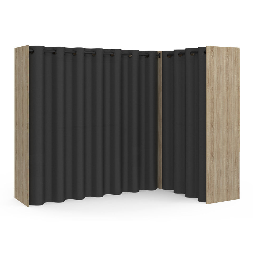 Dressing Justine d'angle 230cm effet bois