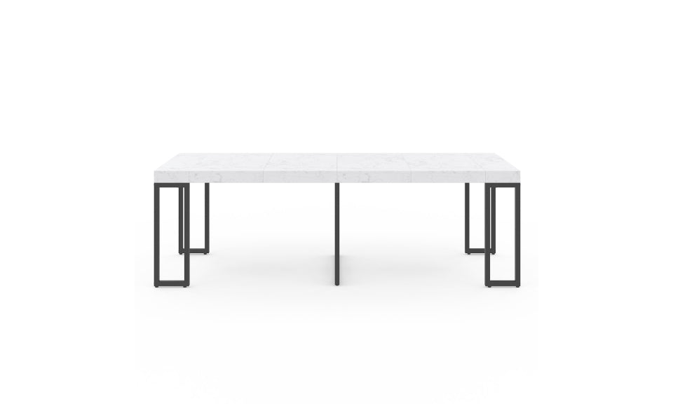 Table repas console extensible Glam effet marbre 235cm