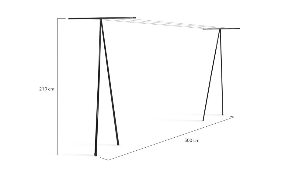 Etendoir à linge extérieur filaire en métal - 100m d'étendage