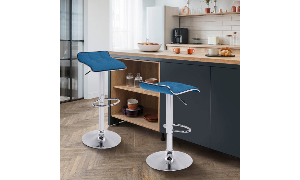 Tabourets de bar réglables Kris bleu - lot de 2