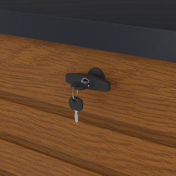 Coffre de jardin métal effet bois 600L