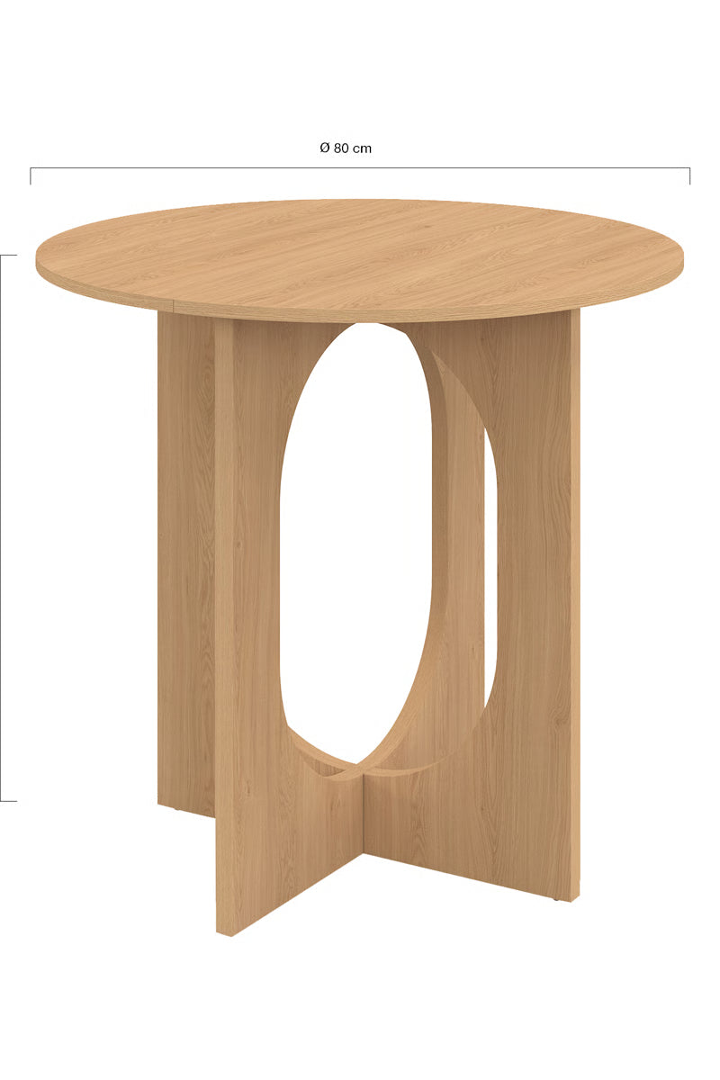 Table à manger ronde Mathis bois Ø80cm