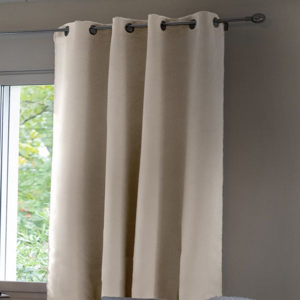 Rideau Occultant 140x180 cm Polyester Naturel