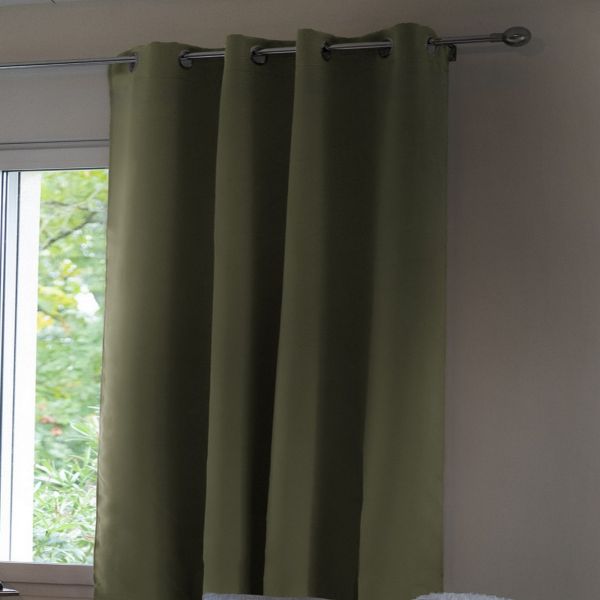 Rideau Occultant 140x280 cm Polyester Romarin