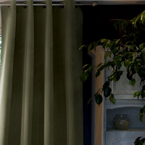 Rideau Occultant 140x180 cm Doublure polaire Polyester Romarin