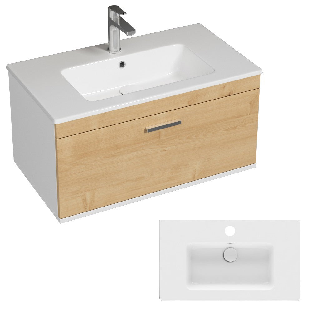 Meuble simple vasque Rubite 1 tiroir 100 cm