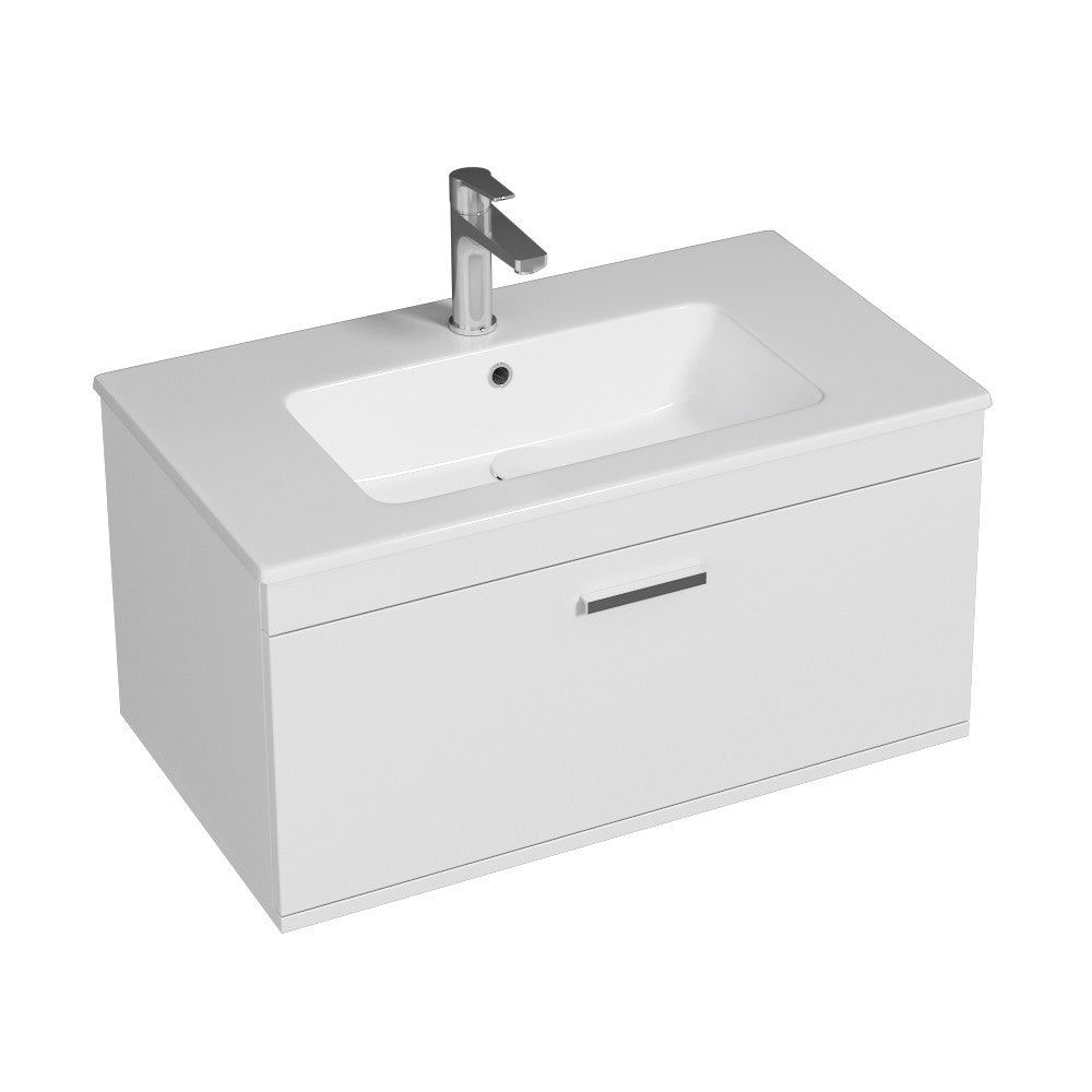 Meuble simple vasque Rubite 1 tiroir 100 cm