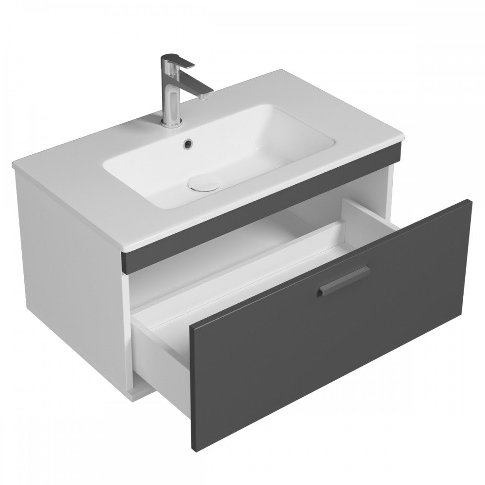 Meuble simple vasque Rubite 1 tiroir 100 cm
