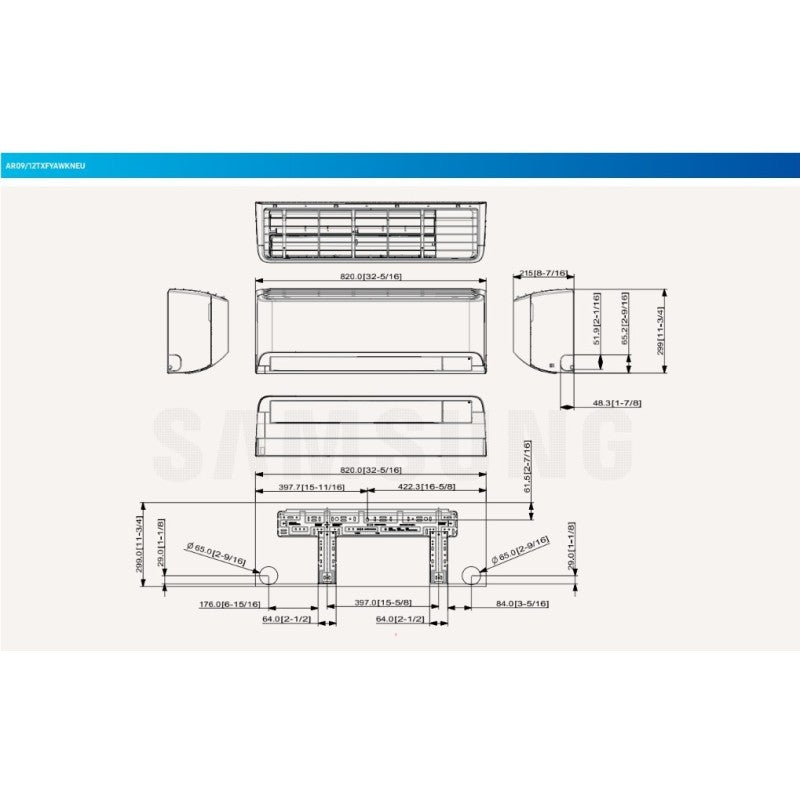 Kit climatiseur réversible Cebu Samsung 3,5kw 12000BTU WIFI A++/A+ R32