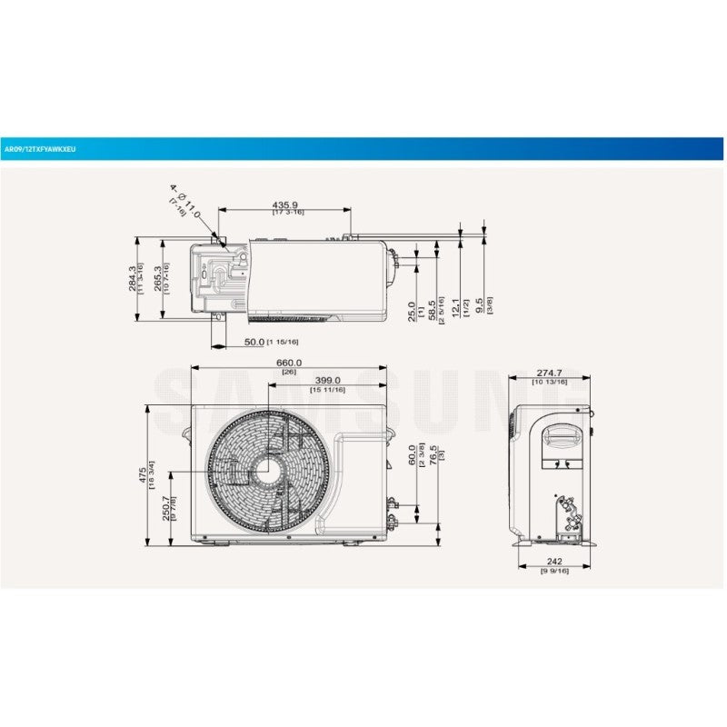 Kit climatiseur réversible Cebu Samsung 3,5kw 12000BTU WIFI A++/A+ R32