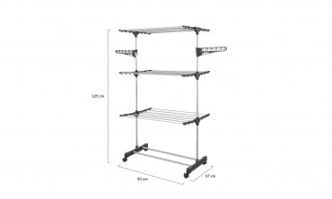 Séchoir Infinity gris 3 niveaux - 21m d'étendage