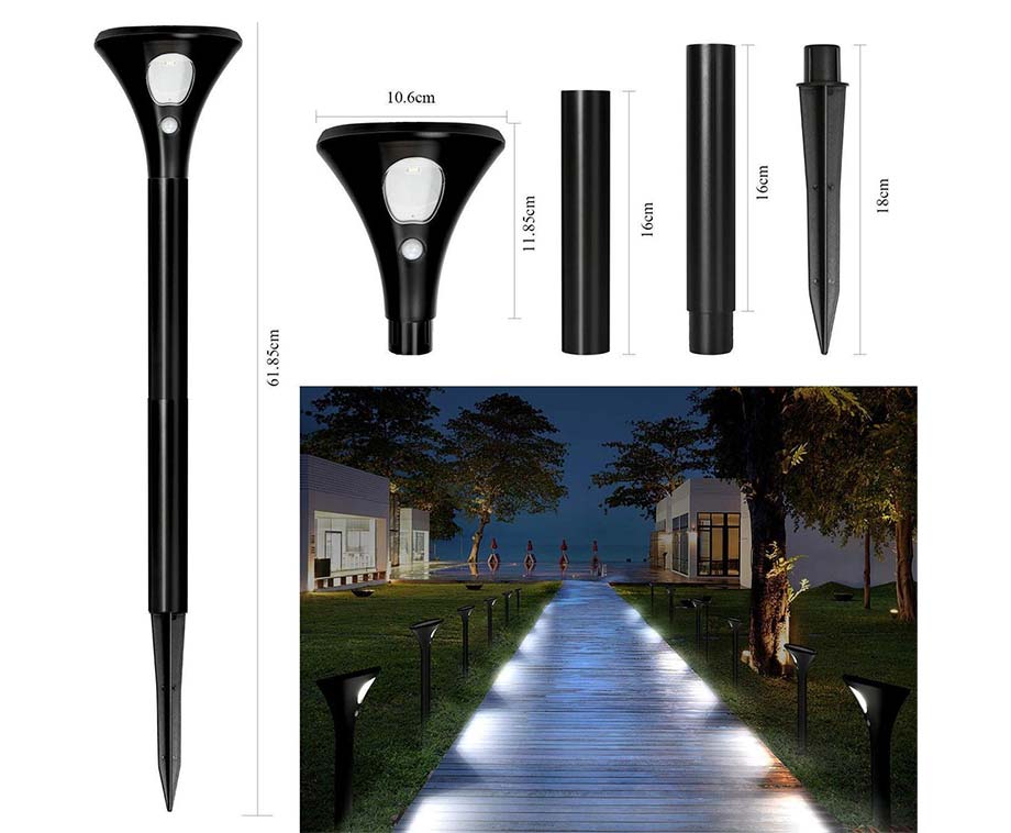 FlinQ Solar Lamp Spike 2-pack - Éclairage d'allée de jardin - Lampe Solar - Lampe de nuit