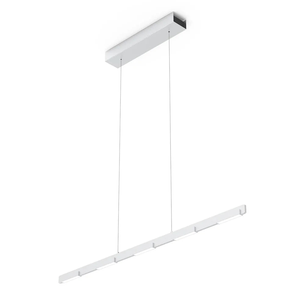 Lampe design suspension en acier brossé - 7 lumières- Bloc