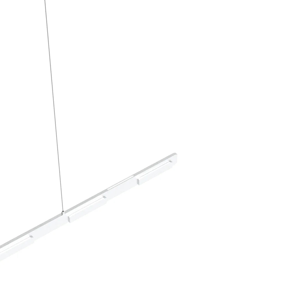 Lampe design suspension en acier brossé - 7 lumières- Bloc