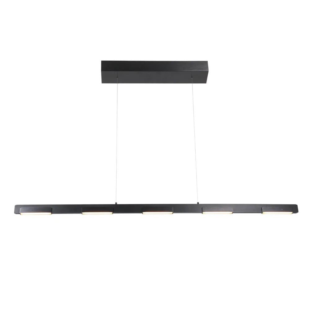 Lampe design suspension noire - 7 lumières - Bloc