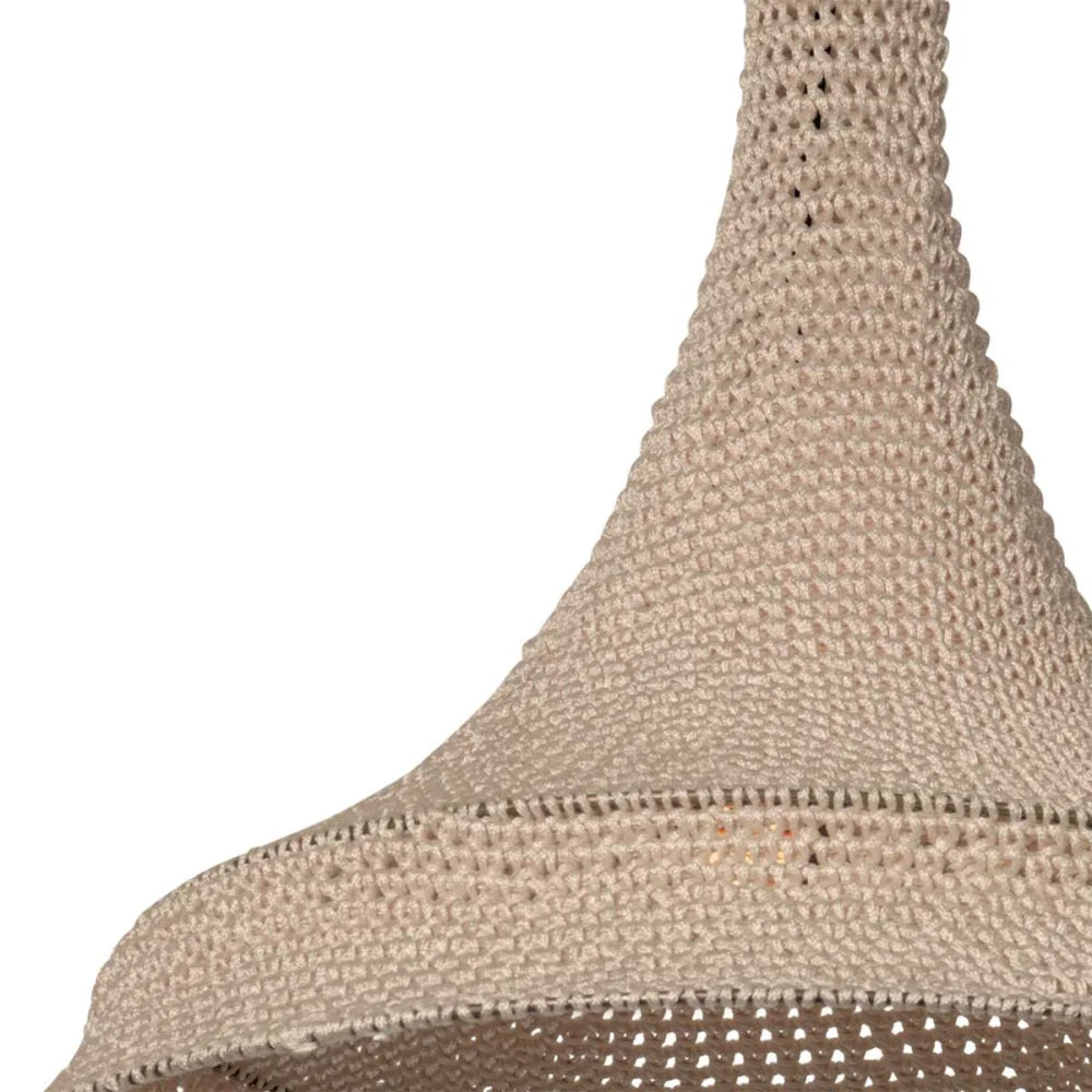 Lampe suspension orientale tissée main crème - Marrakech