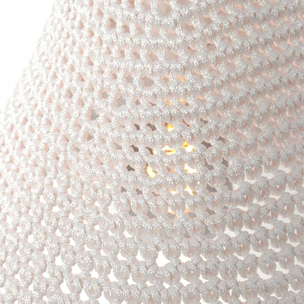 Lampe suspension orientale tissée main blanche - Marrakech