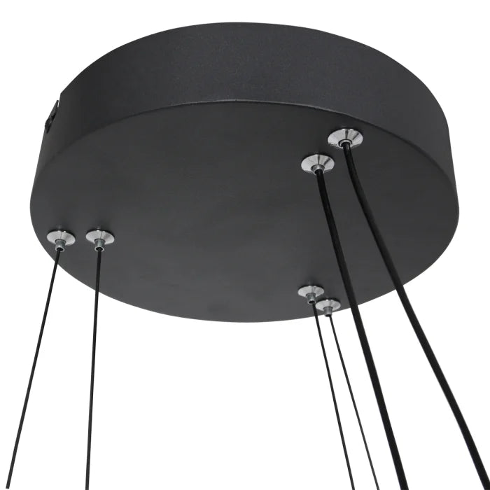 Lampe suspension noire - 3 lumières - Ringlux