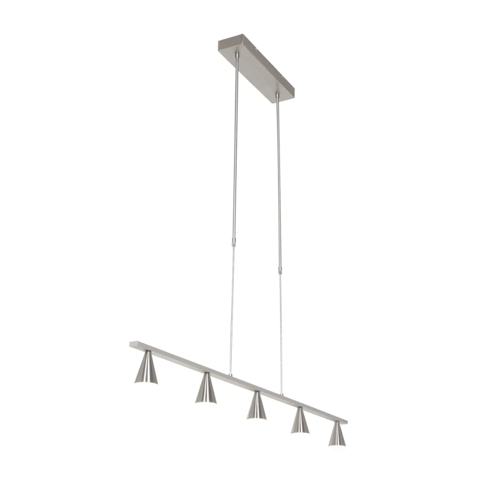 Lampe suspension acier - 5 lumières - Vortex