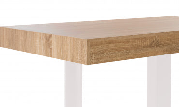 Table repas Brixton 225cm plateau bois et pieds blancs