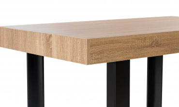 Table repas Brixton 225cm plateau bois et pieds noirs