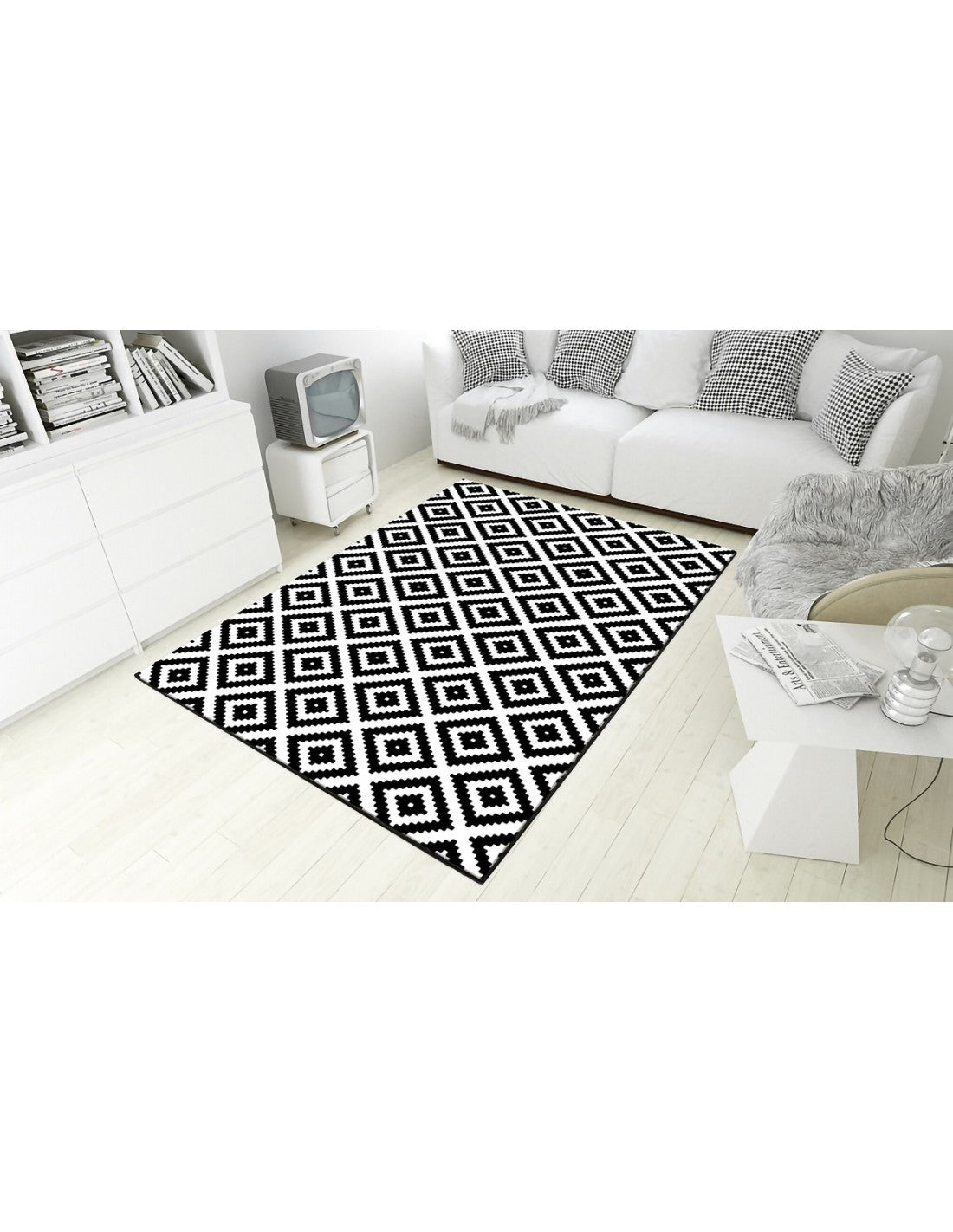 Tapis Black&White Carreaux