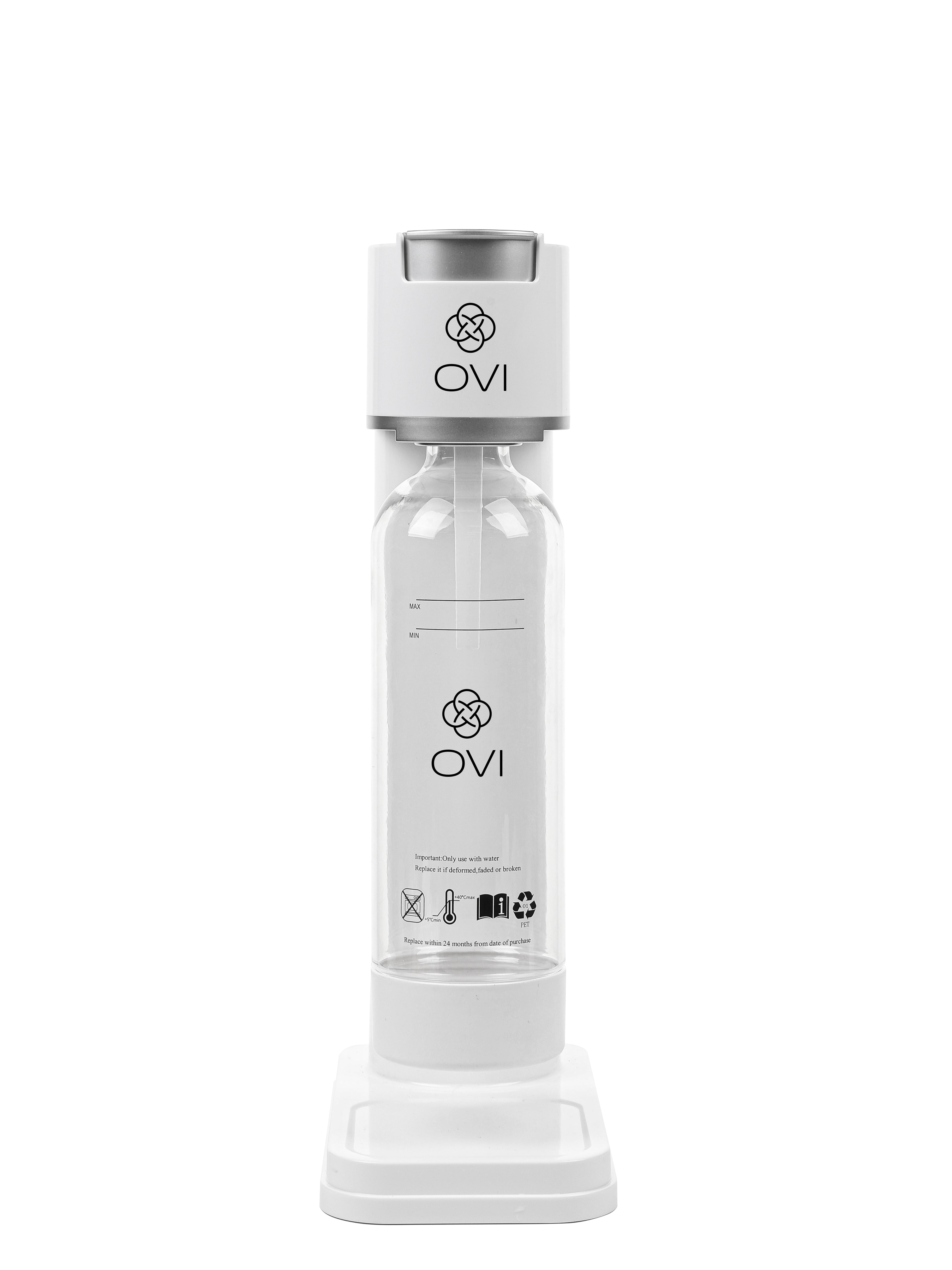 Système de gazéification d’eau Ovibul blanc -  compatible avec cartouches CO₂ standard