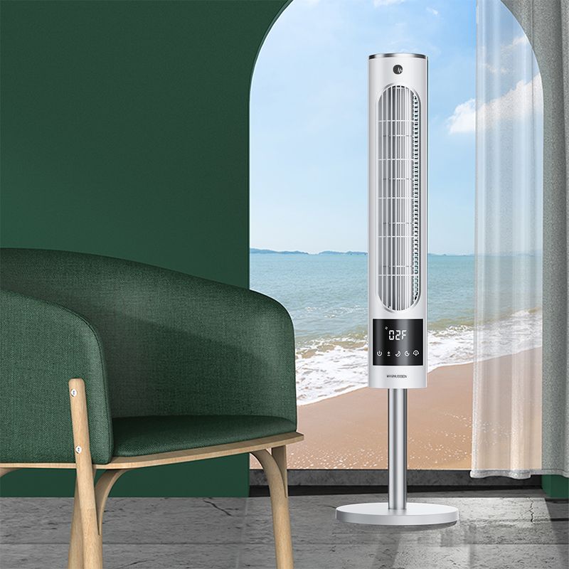 Ventilateur colonne portable blanc